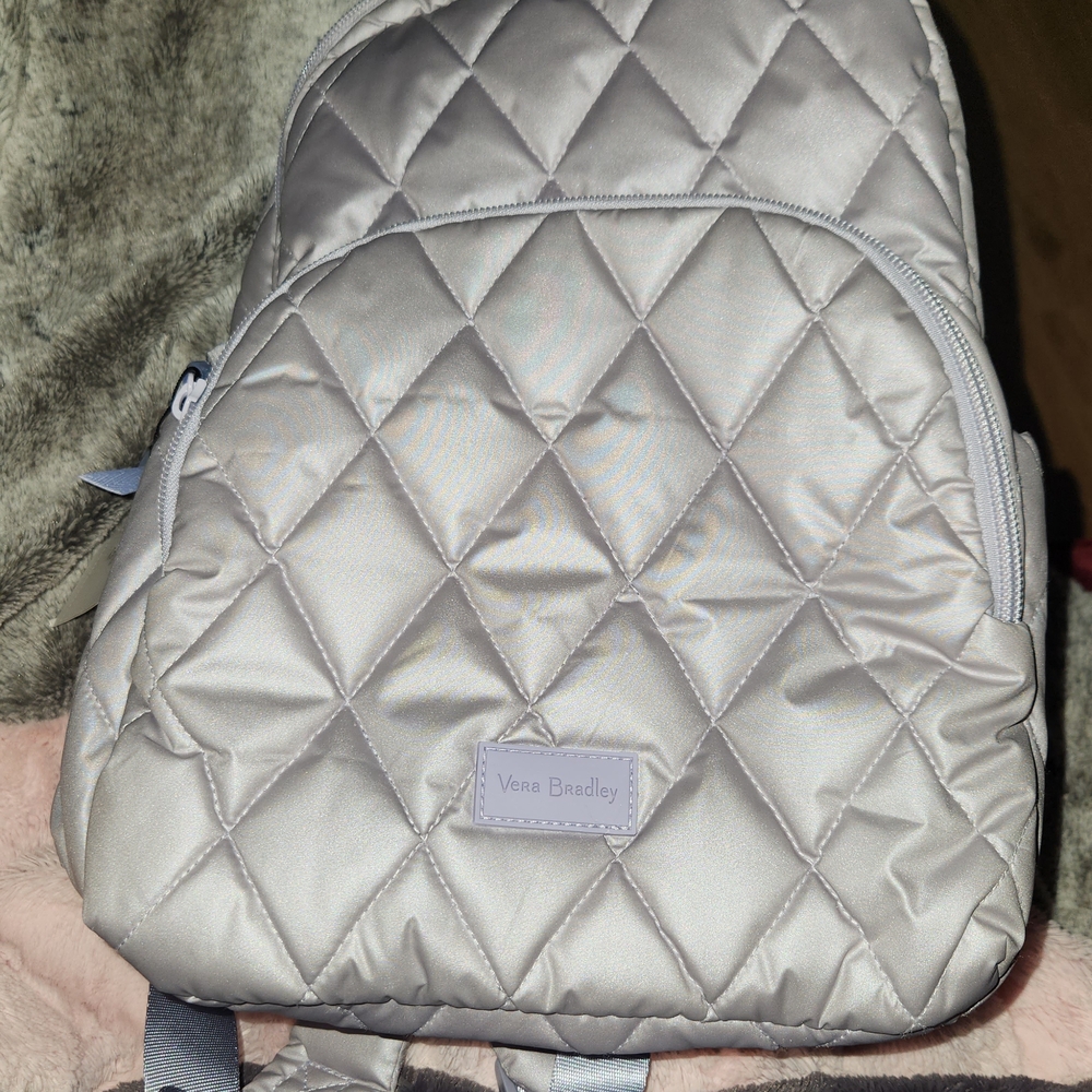 Vera Bradley Lavender Pearl Quilted Backpack